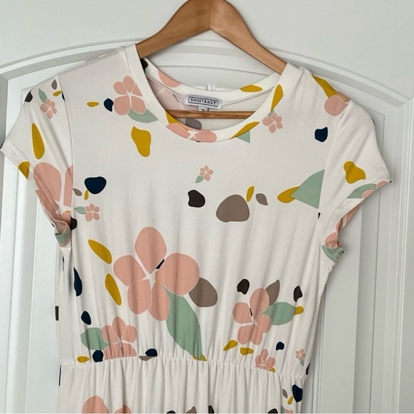 Sweet Salt SHORT-SLEEVE FLORAL MAXI DRESS pocket’s - Picture 4 of 6